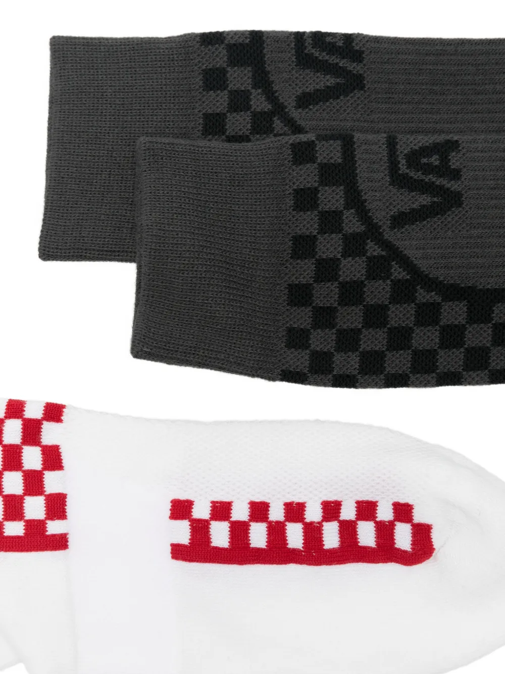 Vans Set van drie geruite sokken met logo-print Zwart