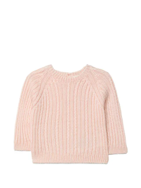 Wedoble True Love cable-knit raglan-sleeve sweater