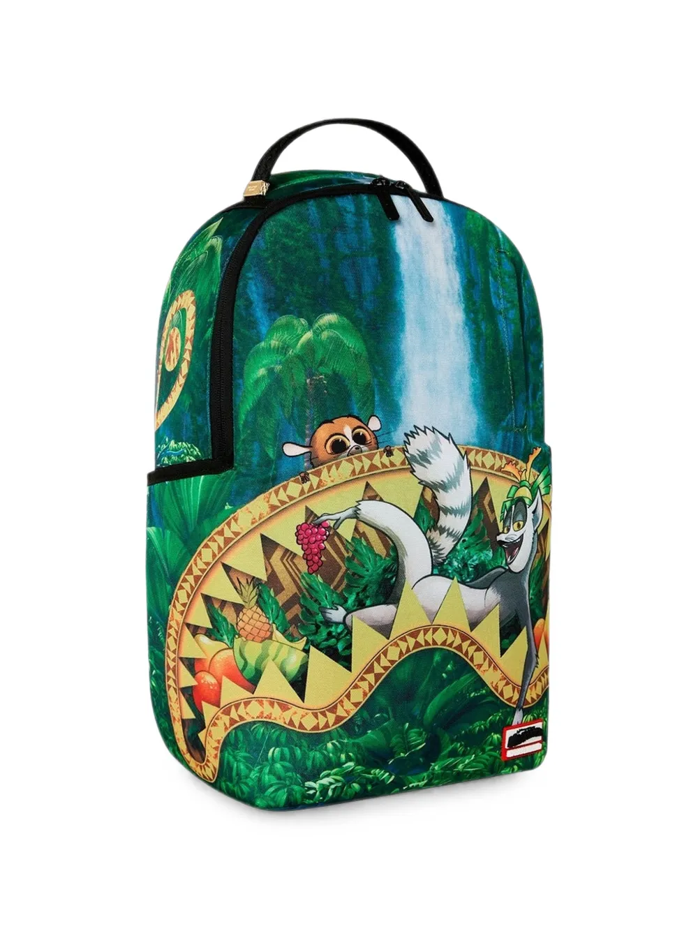 sprayground kid x Madagascar King Chillin graphic-print backpack Groen