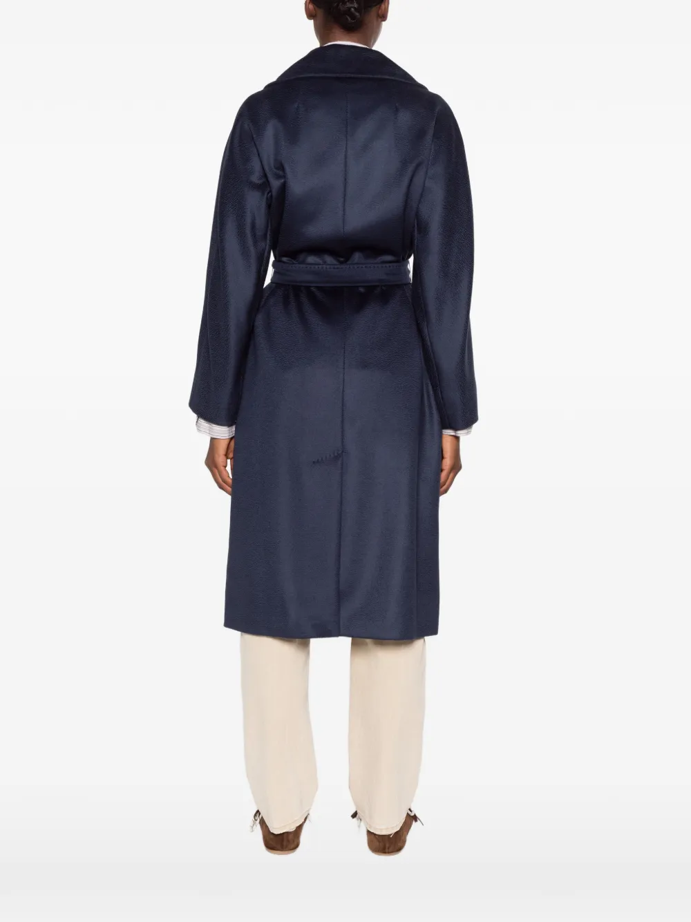Weekend Max Mara belted wrap coat Blauw