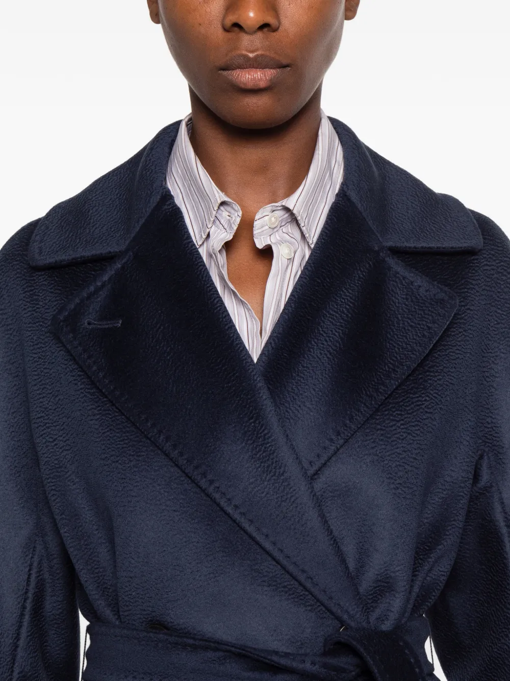Weekend Max Mara belted wrap coat Blauw