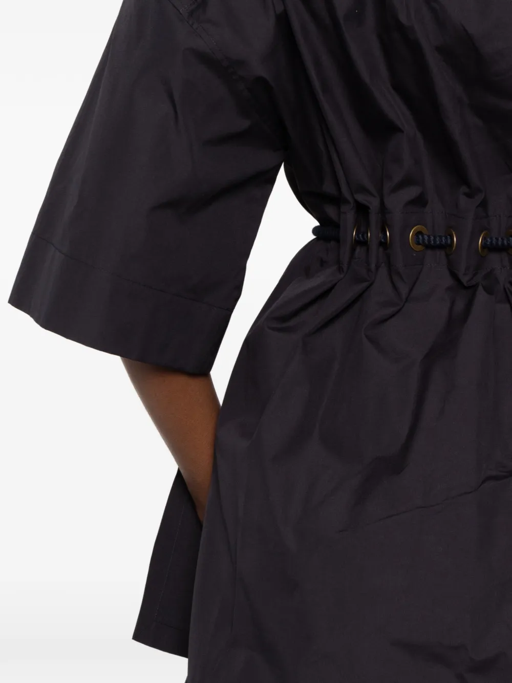 Max Mara rope-belt short-sleeve jacket Zwart