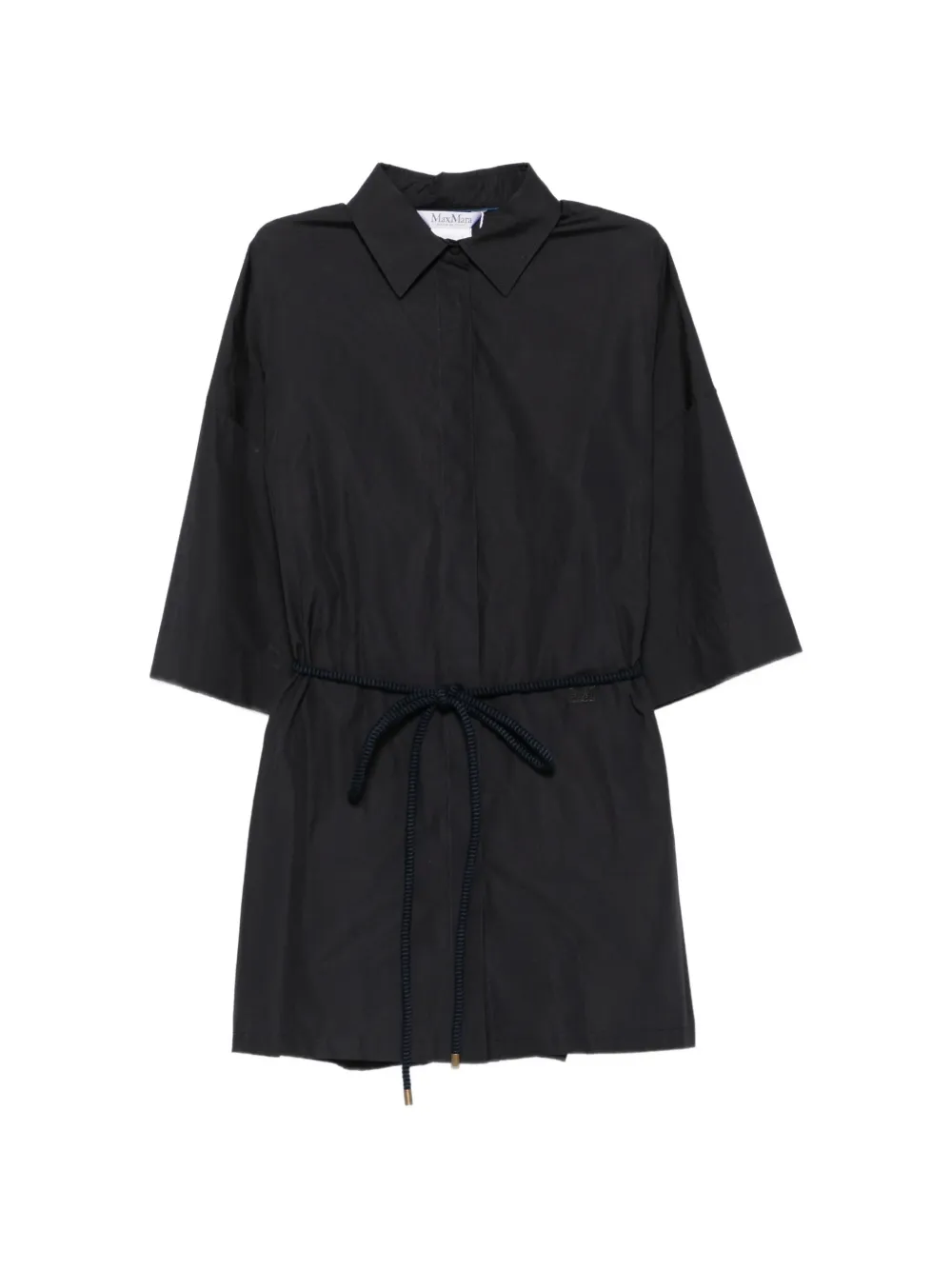 Max Mara rope-belt short-sleeve jacket Zwart