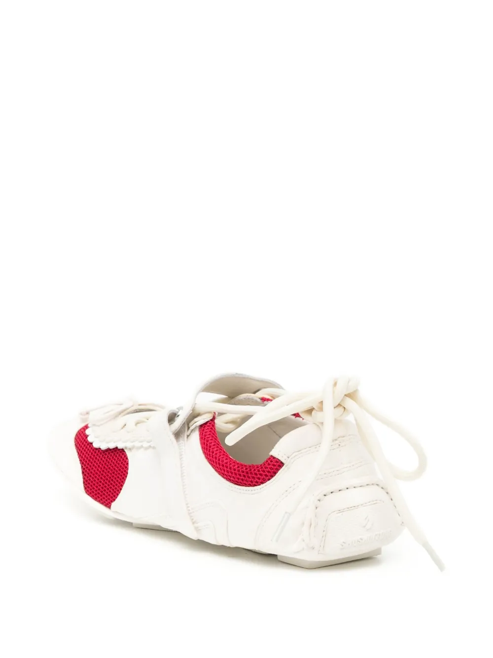 Shushu/Tong Scalloped Bow Sneakers in White, view 3