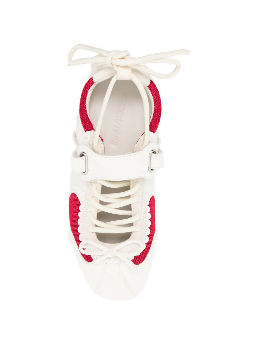 Shushu/Tong Scalloped Bow Sneakers in White, view 4