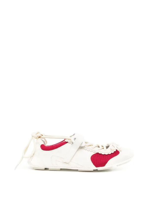 Shushu/Tong Scalloped Bow Sneakers in White