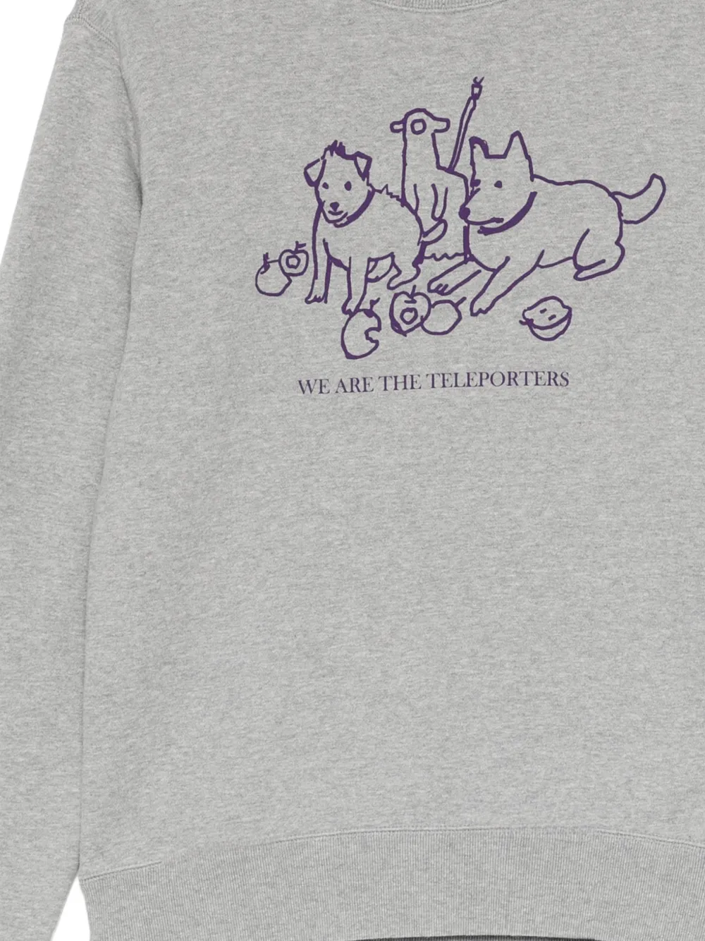 Undercover Katoenen sweater met print Grijs