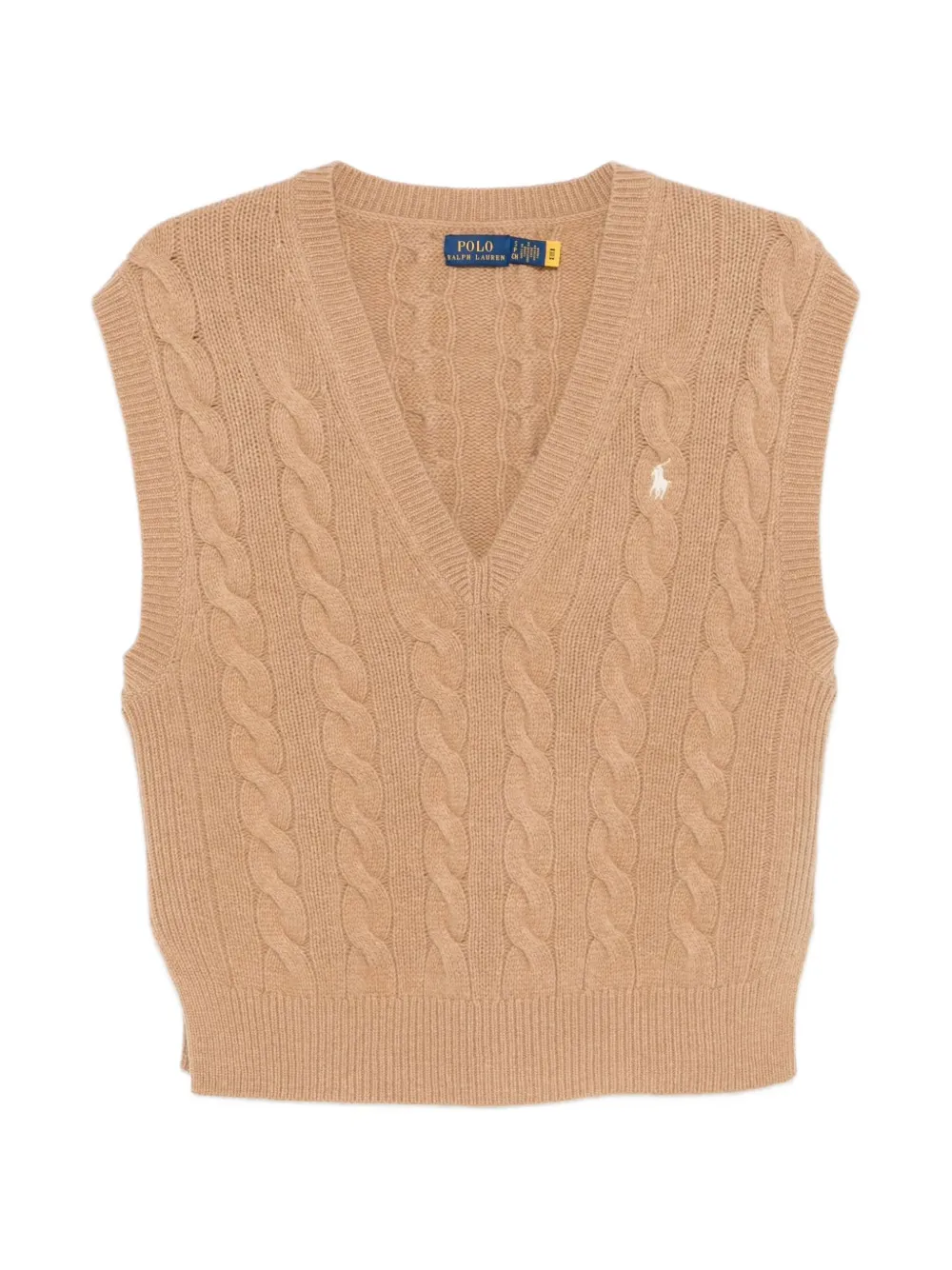 Polo Ralph Lauren cable-knit V-neck sleeveless sweater - Toni neutri