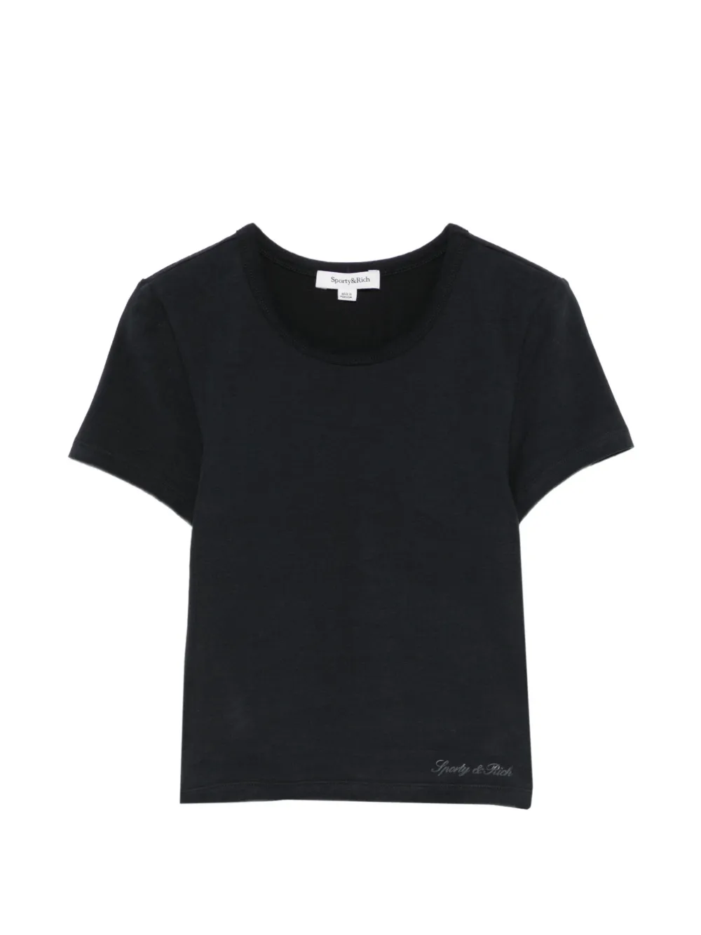 Sporty & Rich t-shirt crop Vanessa à logo imprimé - Noir Sporty & Rich t-shirt crop Vanessa à logo imprimé - Noir