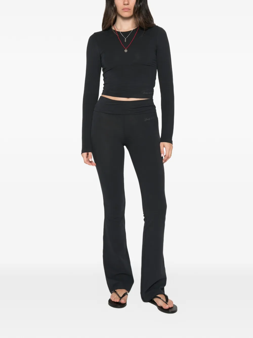Sporty & Rich Vaina T-shirt met lange mouwen Zwart