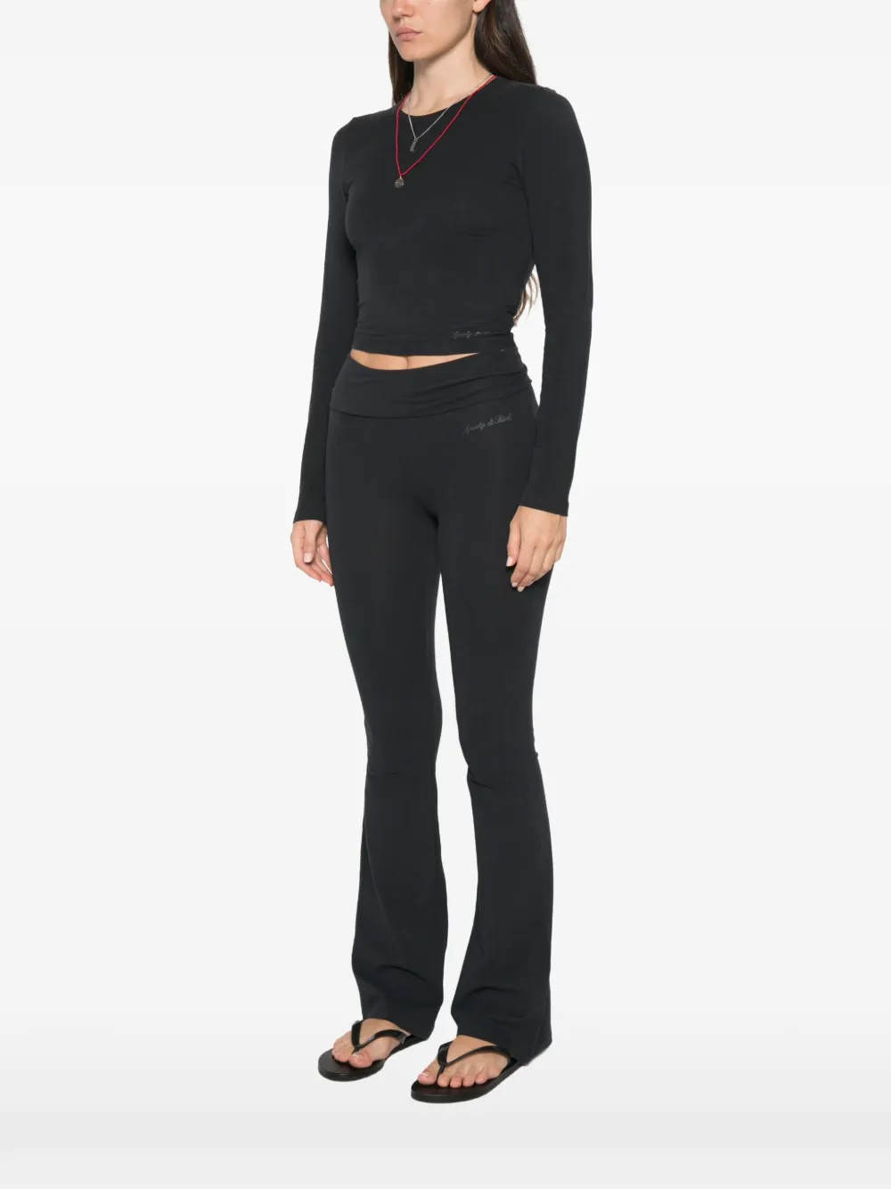 Sporty & Rich Vaina T-shirt met lange mouwen Zwart