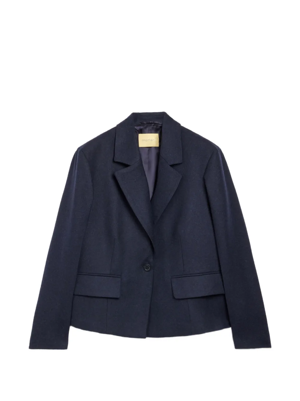 MOMONÌ Kaja boxy flannel blazer - Bleu