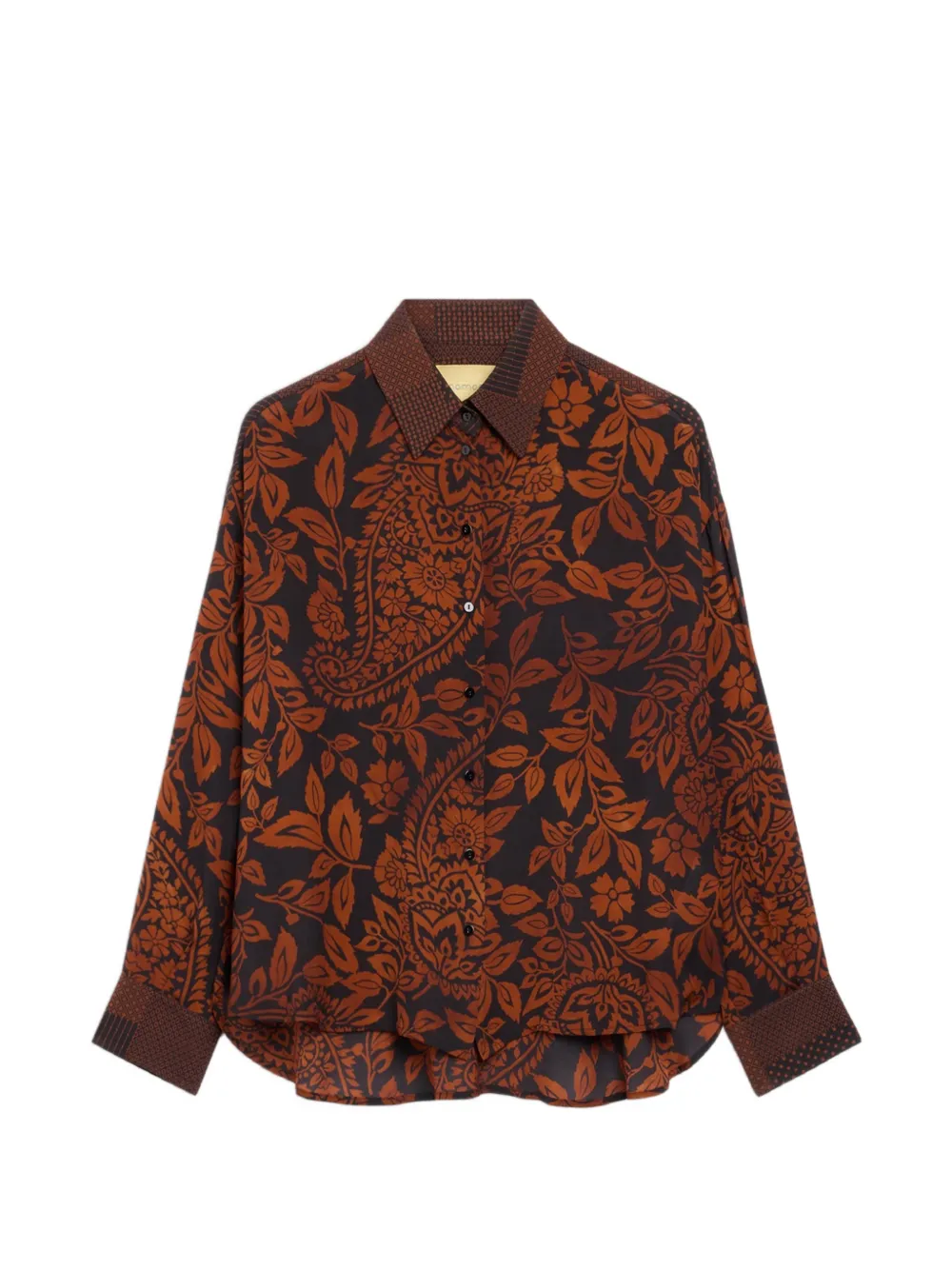 MOMONÌ Gleya paisley-print long-sleeve shirt - Noir