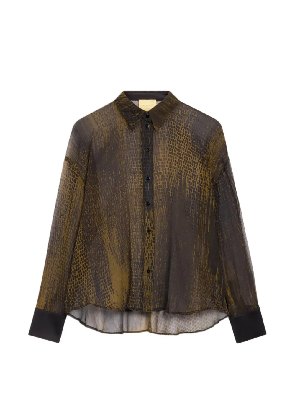 MOMONÌ Freya printed silk shirt - Vert