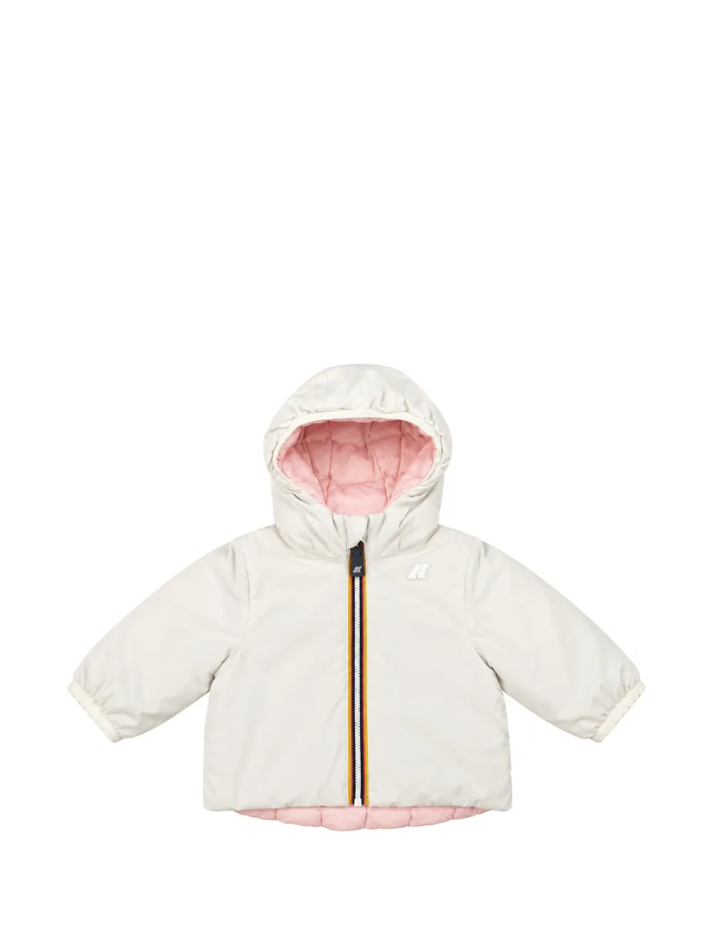 K Way Kids Jack reversible quilted hooded jacket - Bianco