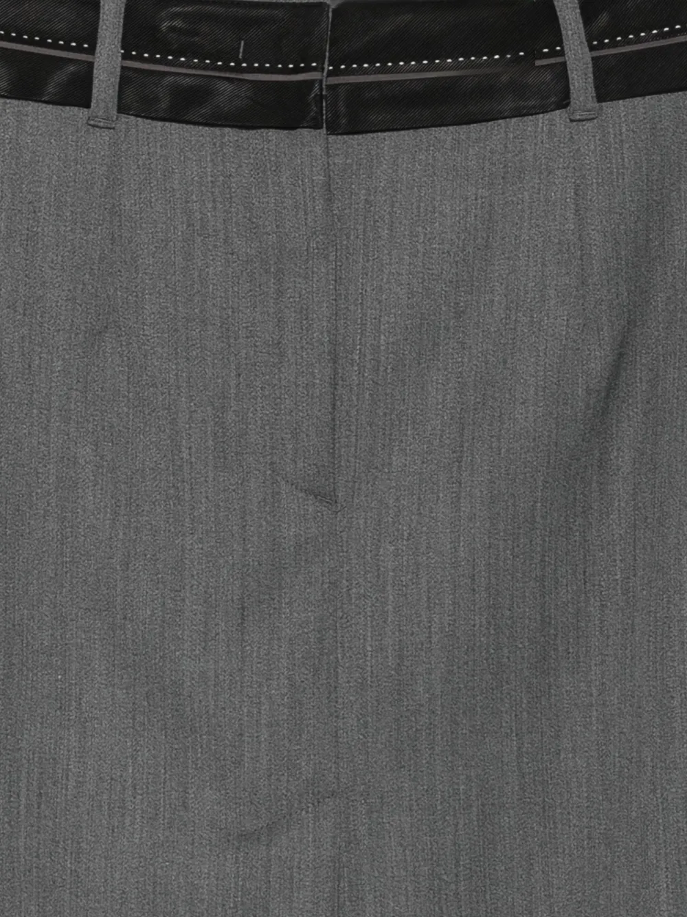 Tela Brianna midi-rok met contrasterende afwerking en vlakken Grijs