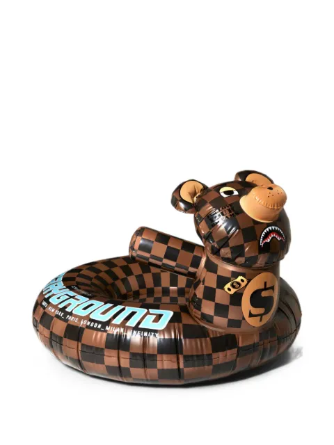 sprayground kid Moneybar check-print teddy-bear pool float