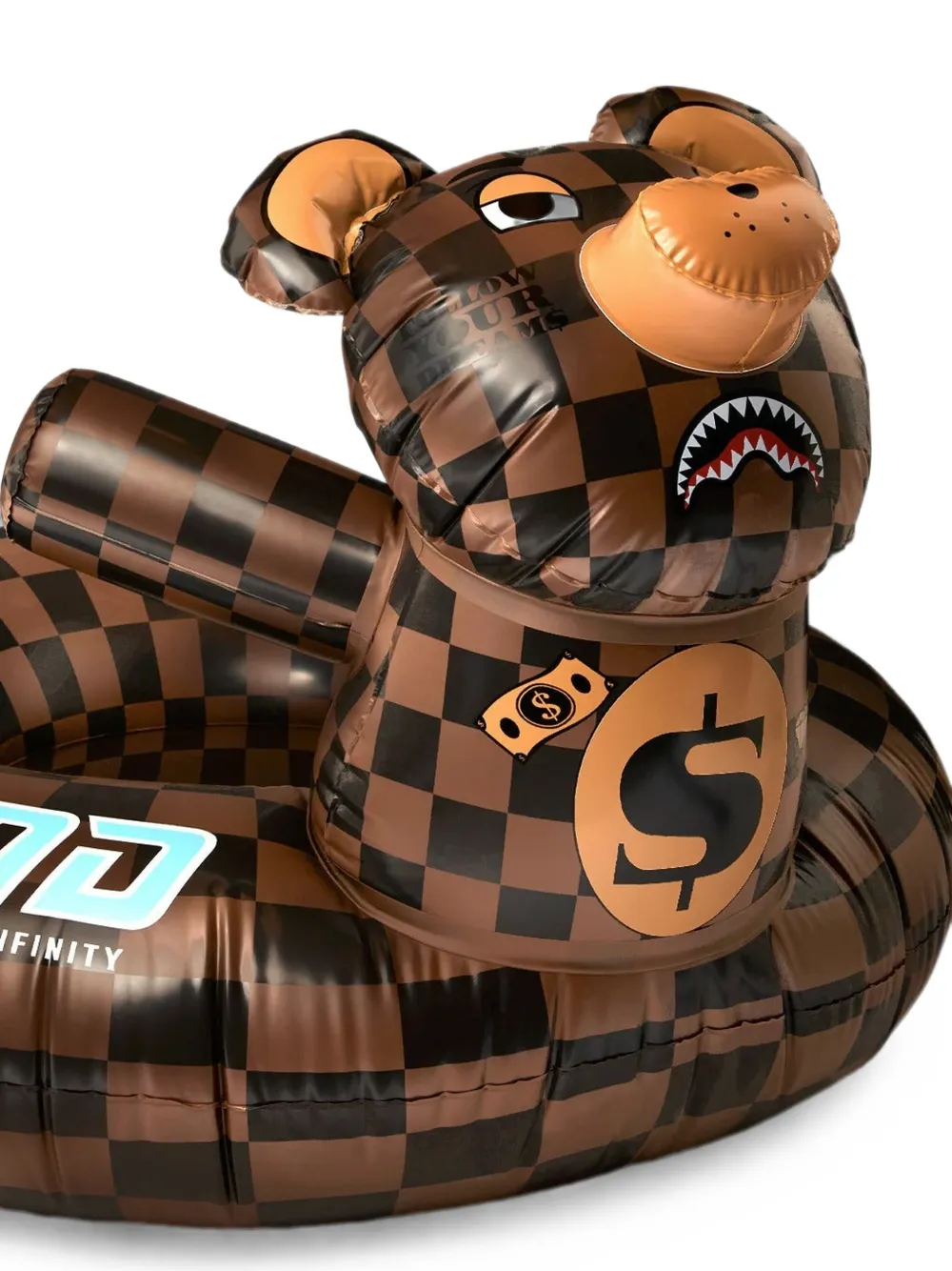 sprayground kid Moneybar geruite zwembroek met teddybeer-print Bruin