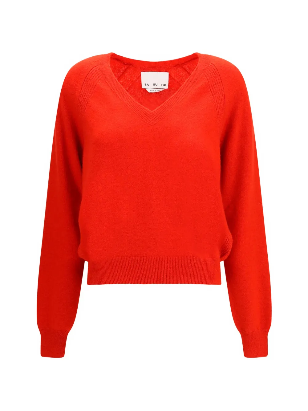 Sa Su Phi V-neck Raglan-sleeve Sweater In Red