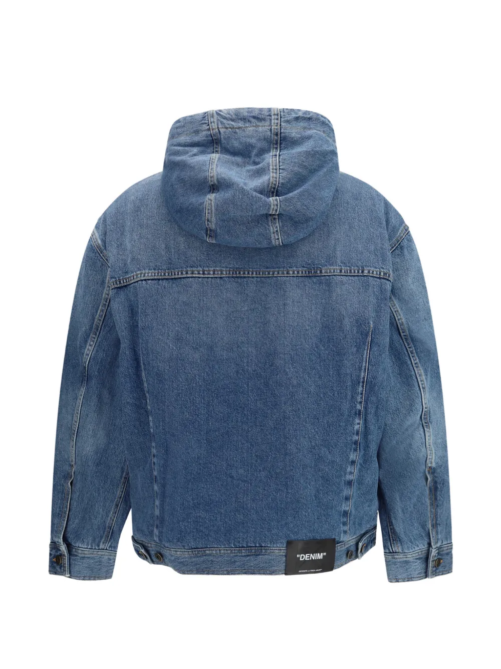 Off-White Bookish gewatteerd denim jack Blauw