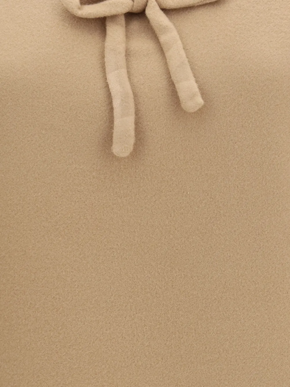 Miu Gewaxte wollen jurk Beige