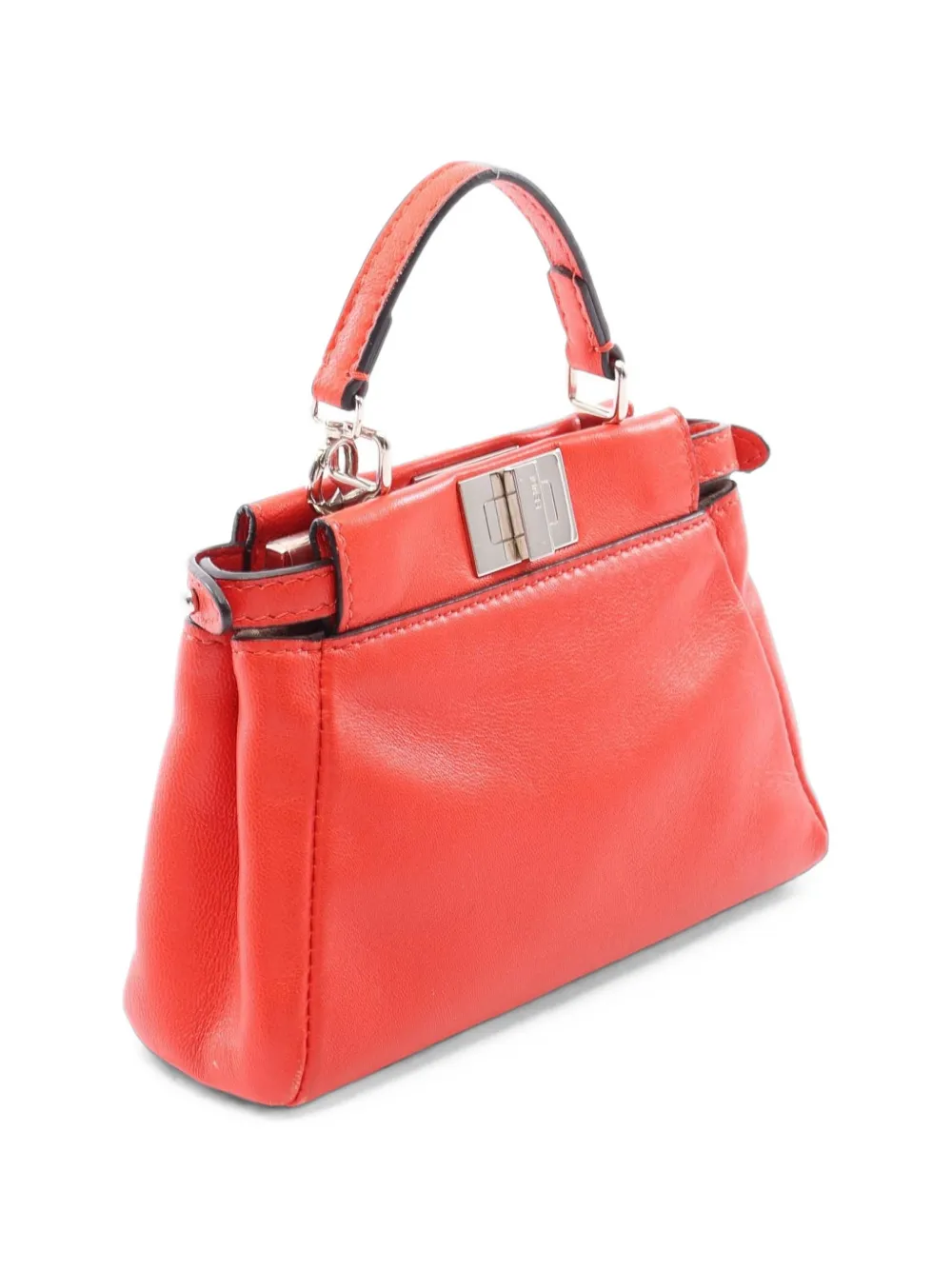 Fendi Pre-Owned 2000s Micro Peekaboo 2way floral-embellished handbag Rood