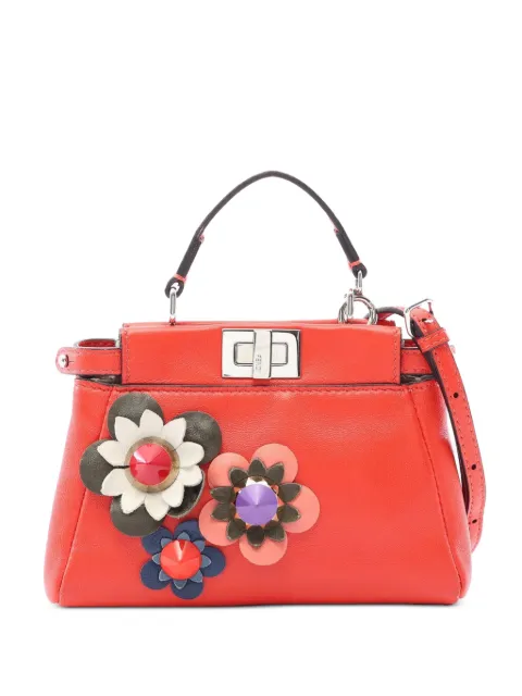 Fendi Pre-Owned 2000s Micro Peekaboo 2way floral-embellished handbag