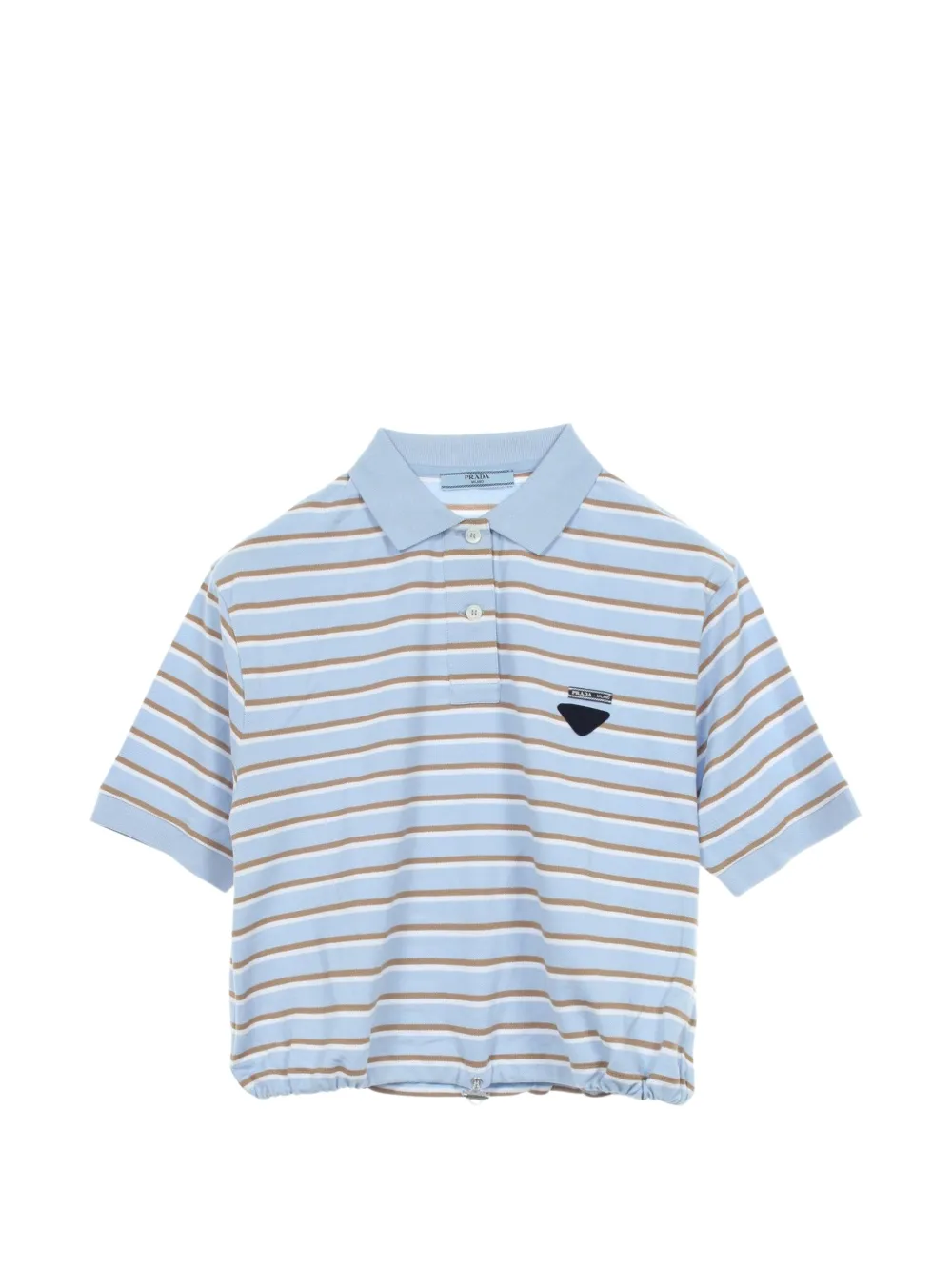 Prada Pre-Owned 2010s striped polo shirt - Blu