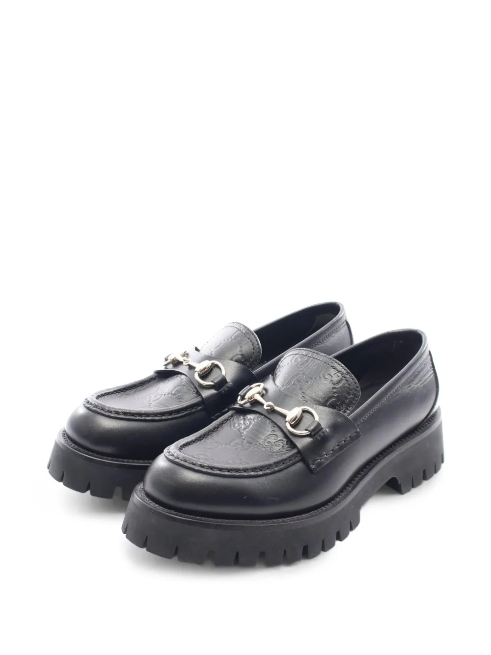 Gucci Pre-Owned mocassins Horsebit à semelle crantée (années 2010) - Noir Gucci Pre-Owned mocassins Horsebit à semelle crantée (années 2010) - Noir