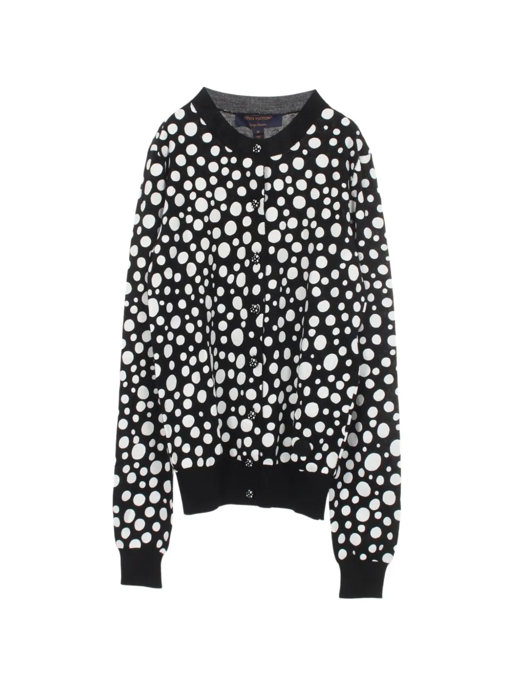 Louis Vuitton Pre-Owned x Yayoi Kusama 2010s polka dot-pattern cardigan - Nero
