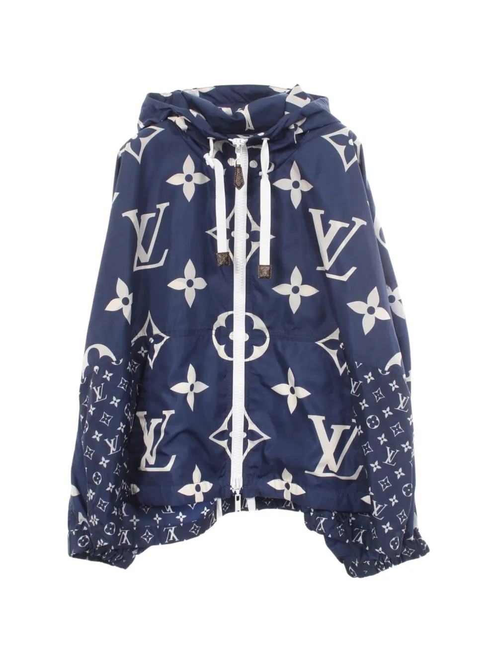 Louis Vuitton Pre-Owned veste à capuche monogrammée (années 2020) - Bleu Louis Vuitton Pre-Owned veste à capuche monogrammée (années 2020) - Bleu