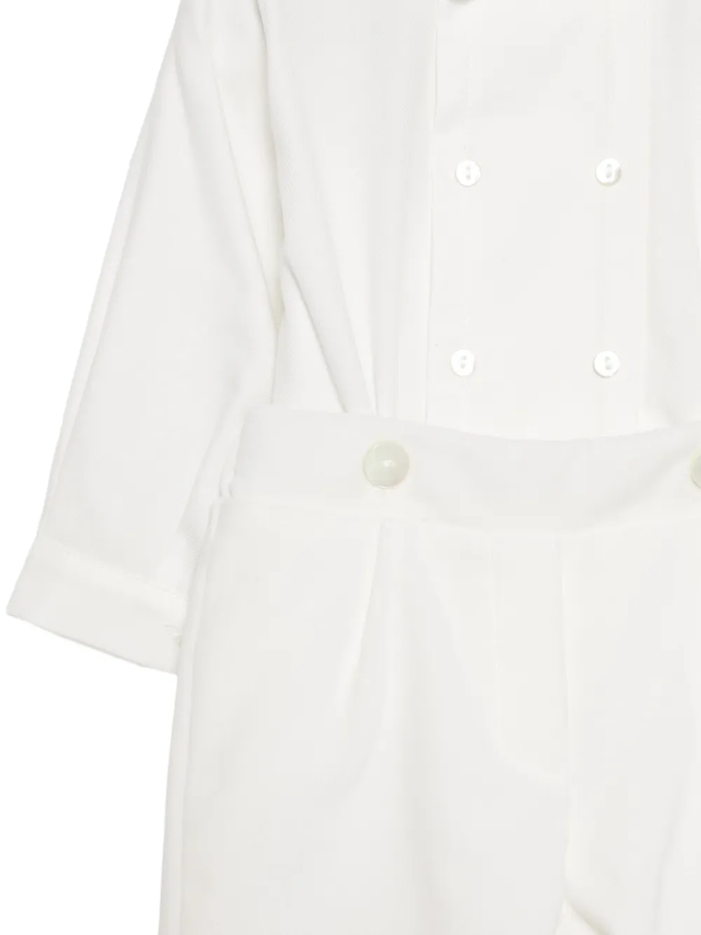 Mariella Ferrari Romper met Peter Pan kraag Wit