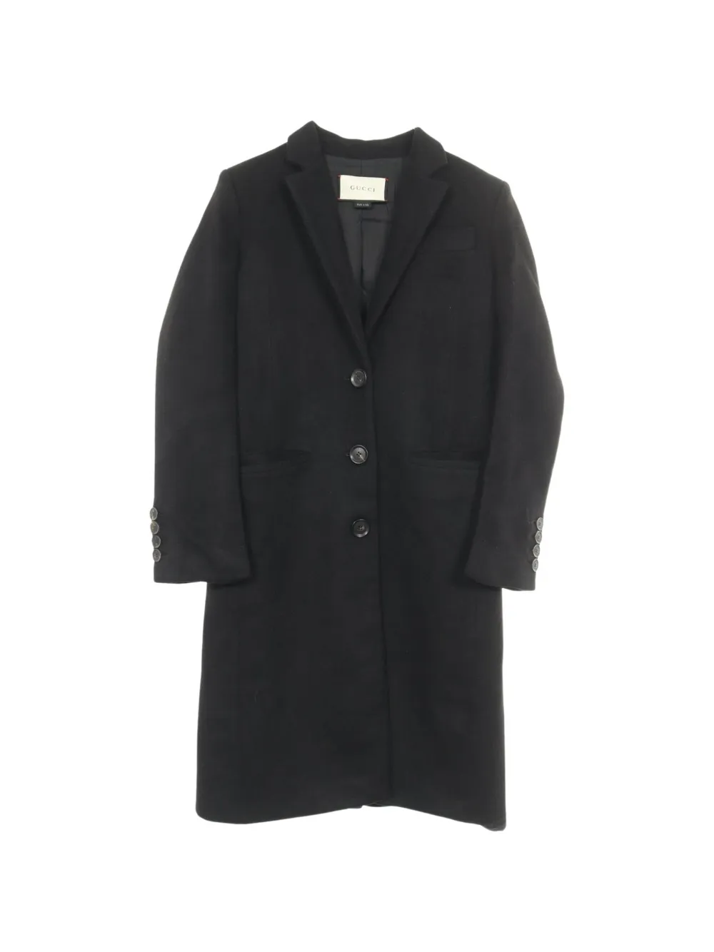 Gucci Pre-Owned 2010s einreihiger Mantel - Schwarz