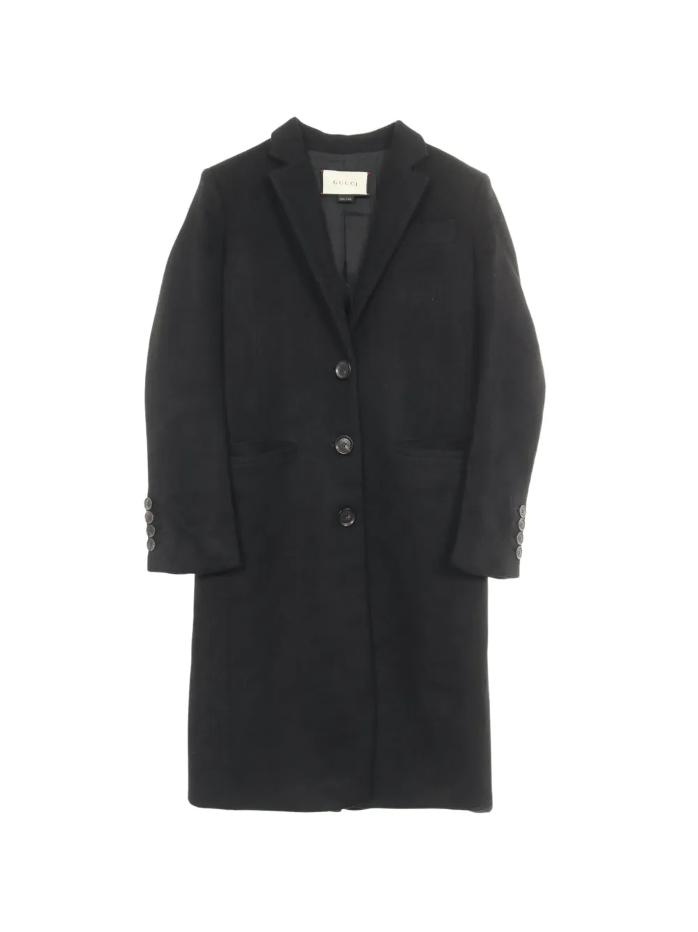Gucci Pre-Owned 2010s single-breasted wool coat - Black
