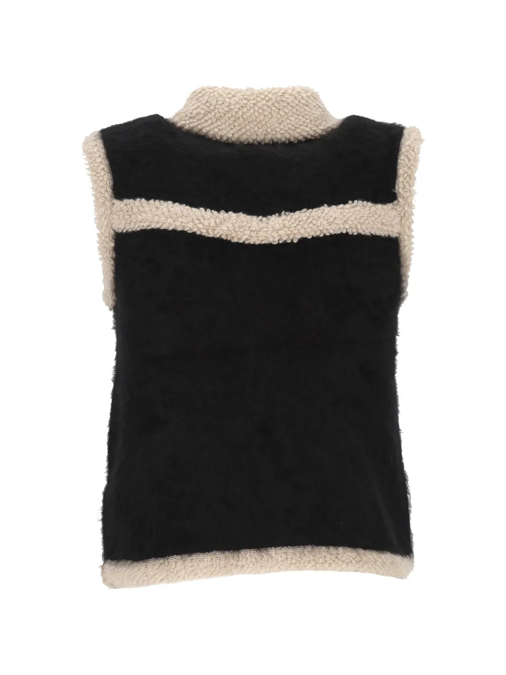 Guest In Residence Contrast-trim Cashmere Gilet in Black, view 2