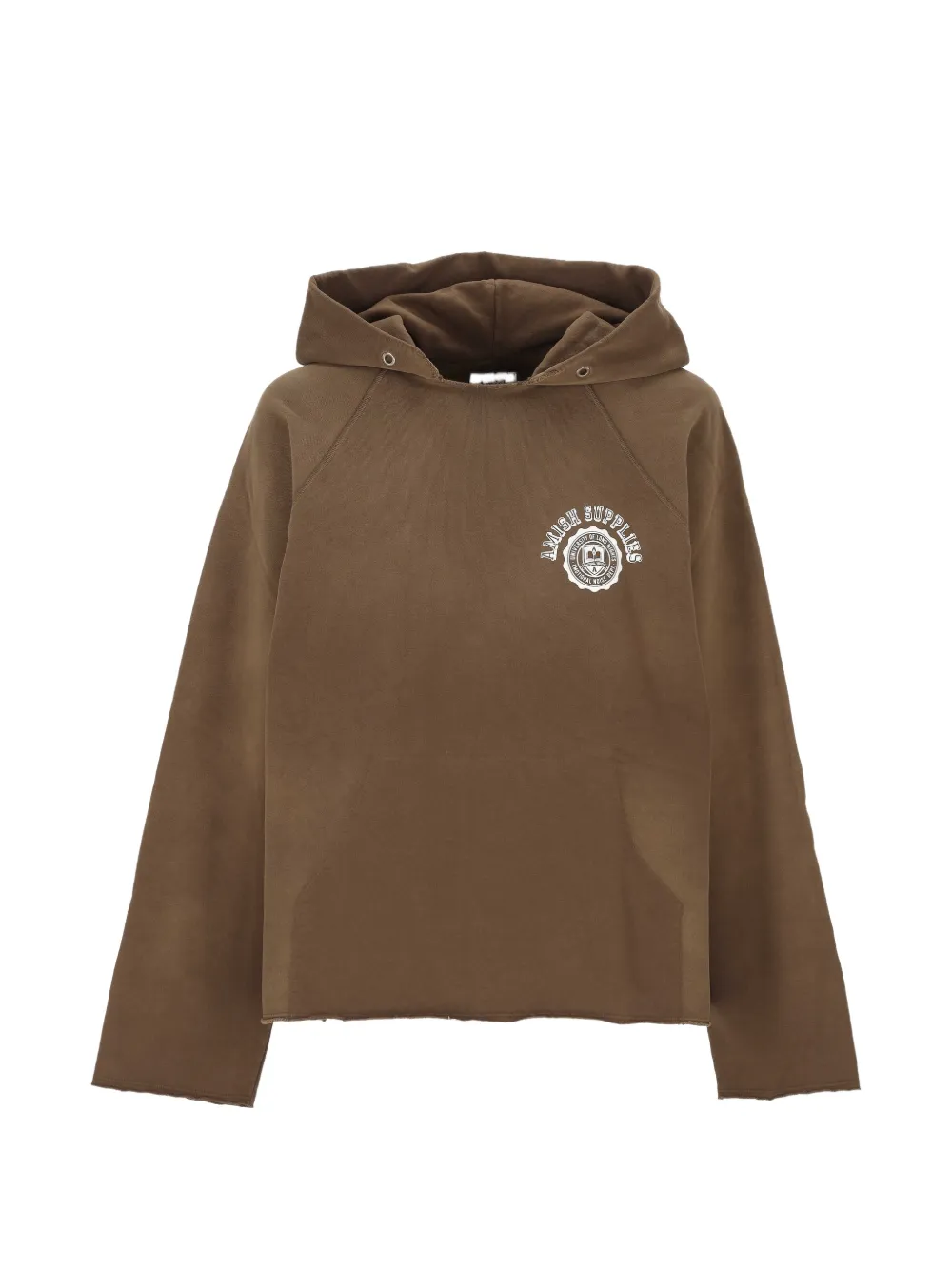 AMISH logo-print raglan-sleeve hoodie