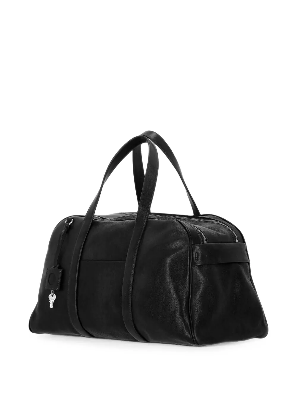Orciani Off Duty Lagoon leren midi-reistas Zwart