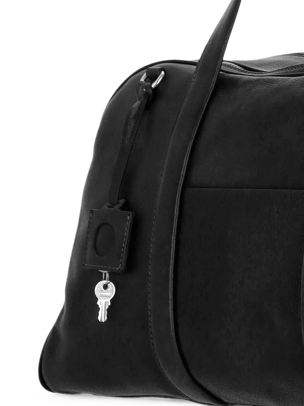 Orciani Off Duty Lagoon leren midi-reistas Zwart