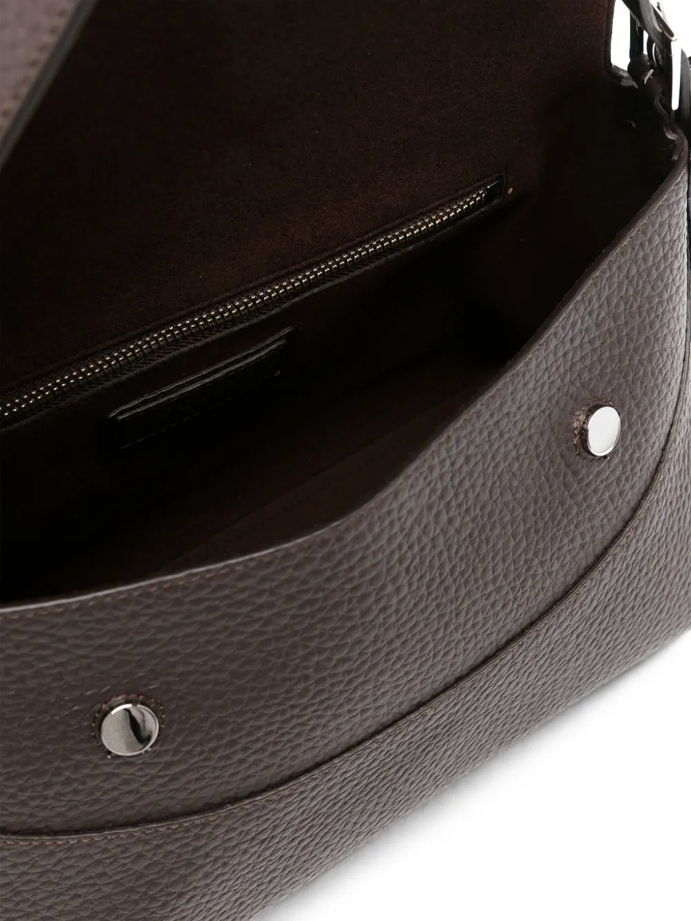 Orciani Nana Soft leren midi-schoudertas Bruin