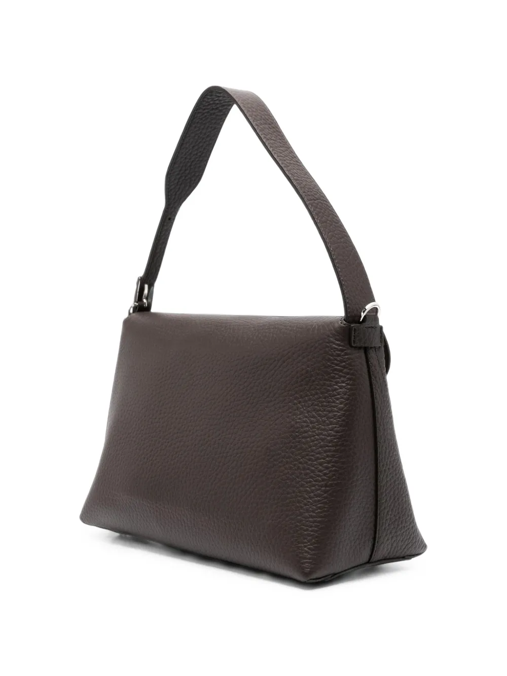 Orciani Nana Soft leren midi-schoudertas Bruin