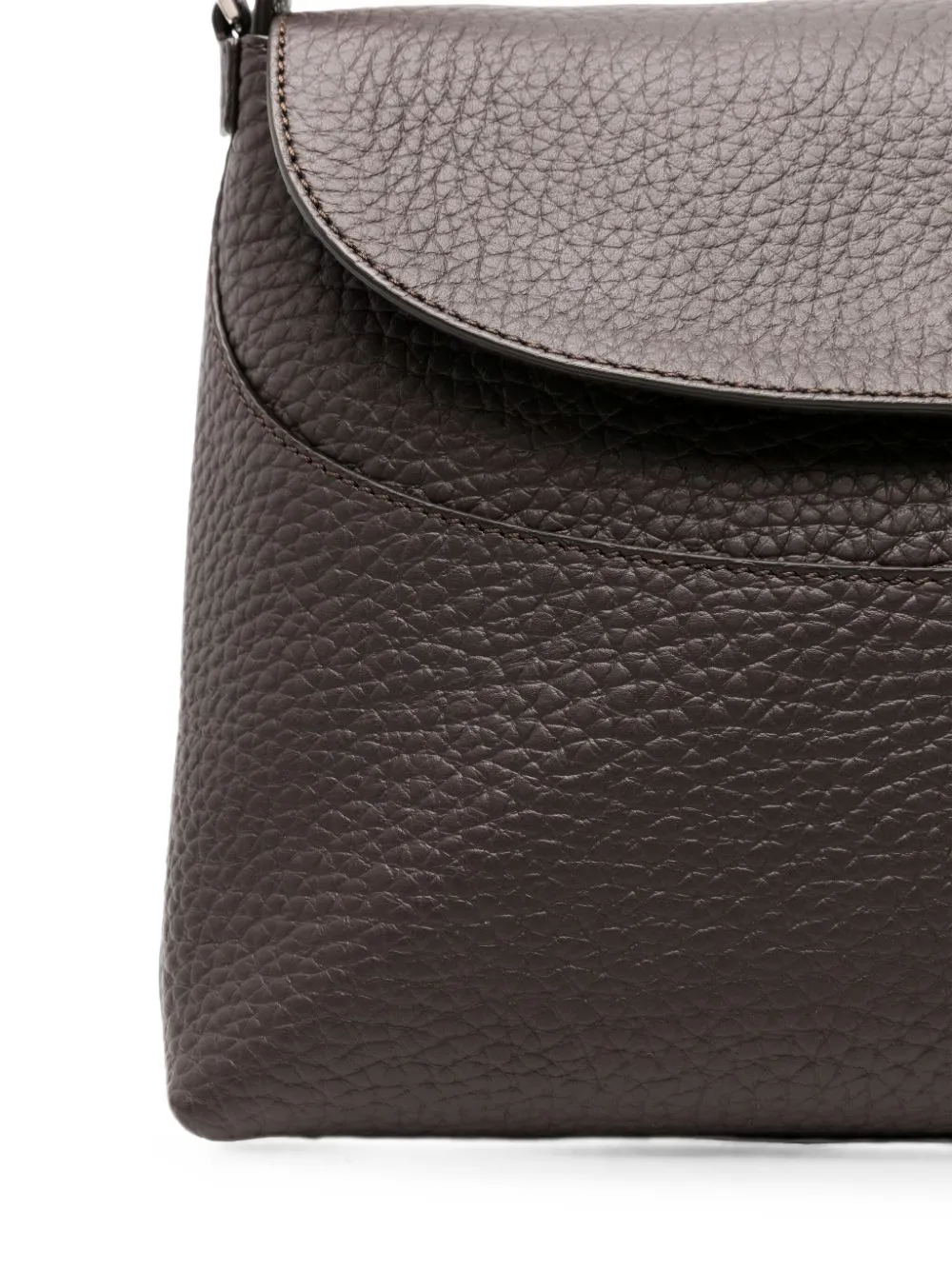 Orciani Nana Soft leren midi-schoudertas Bruin