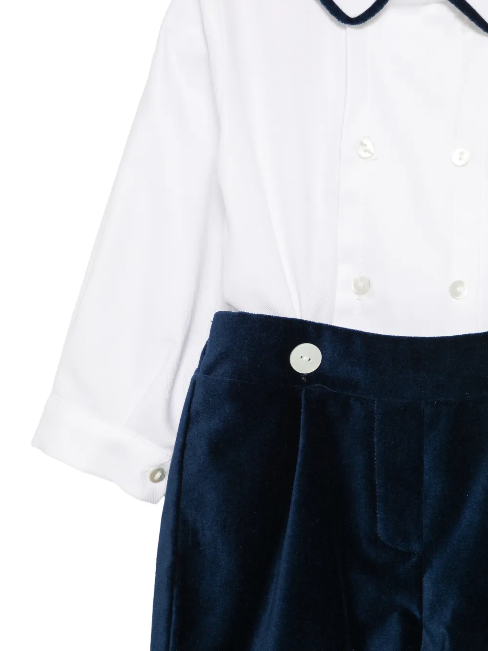 Mariella Ferrari Romper met dubbele rij knopen Wit
