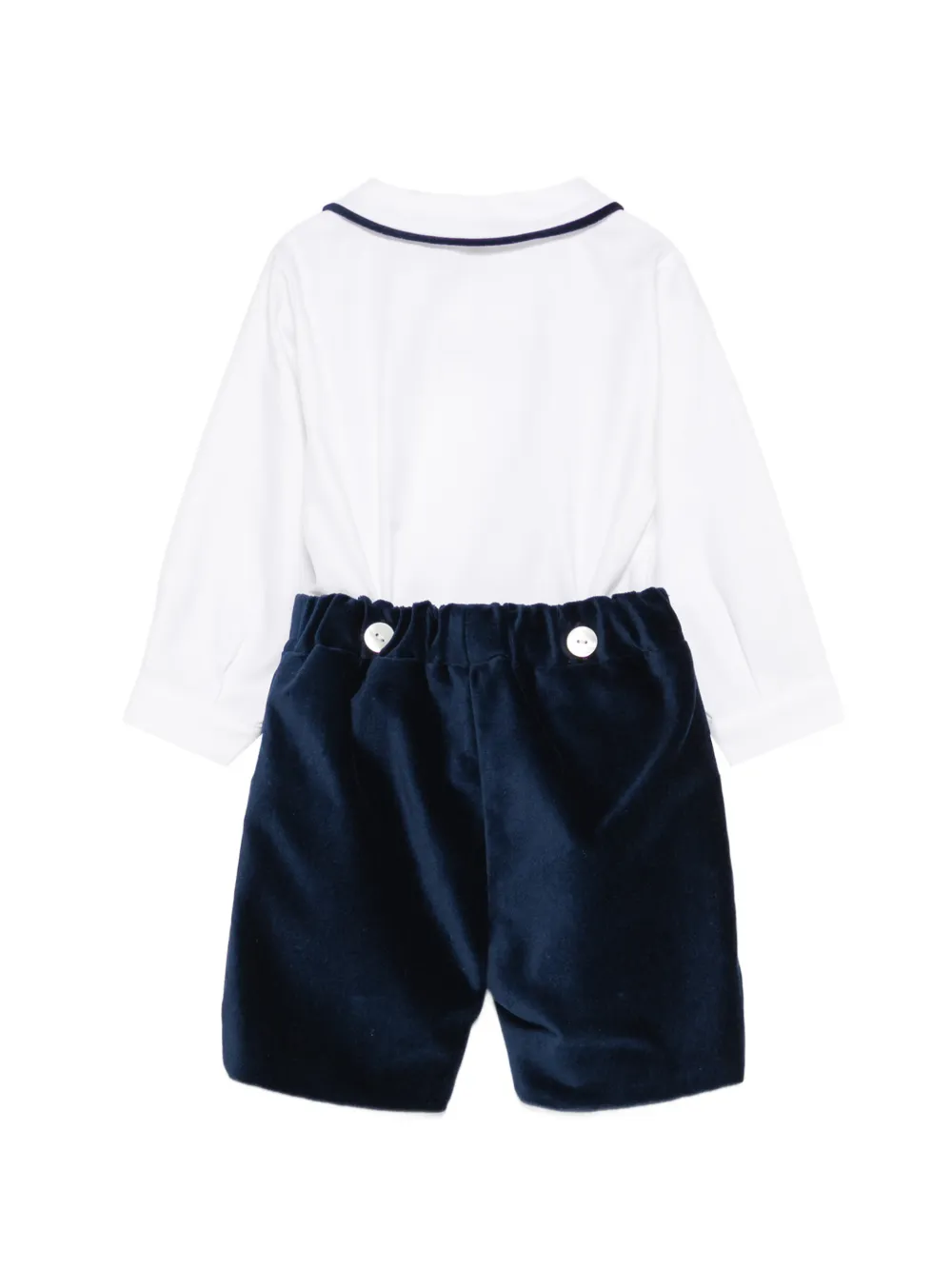 Mariella Ferrari Romper met dubbele rij knopen Wit