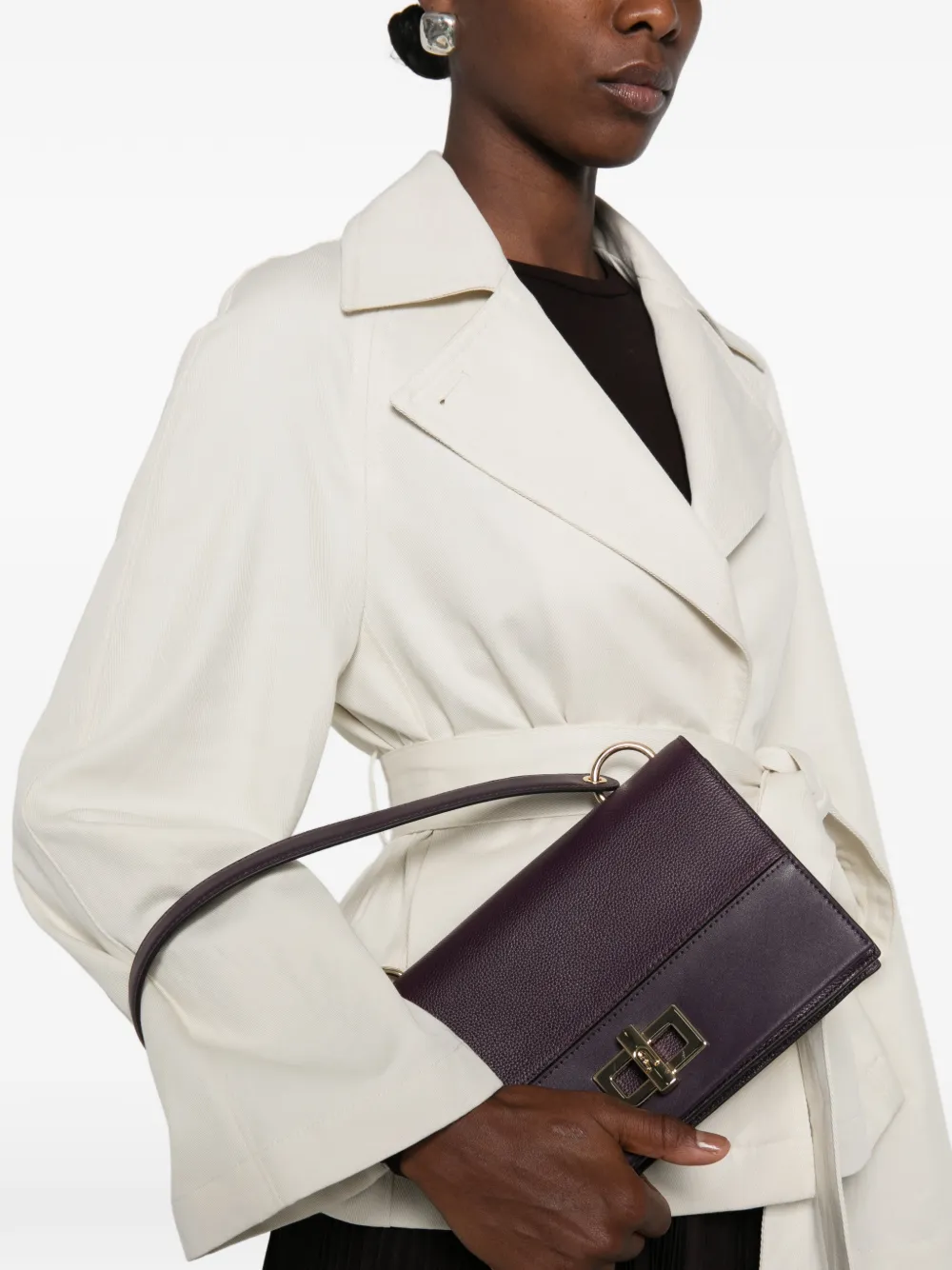 Furla Crossbodytas van bewerkt leer Paars