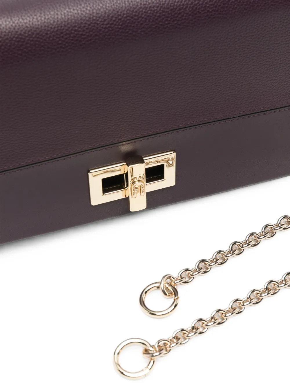 Furla Crossbodytas van bewerkt leer Paars