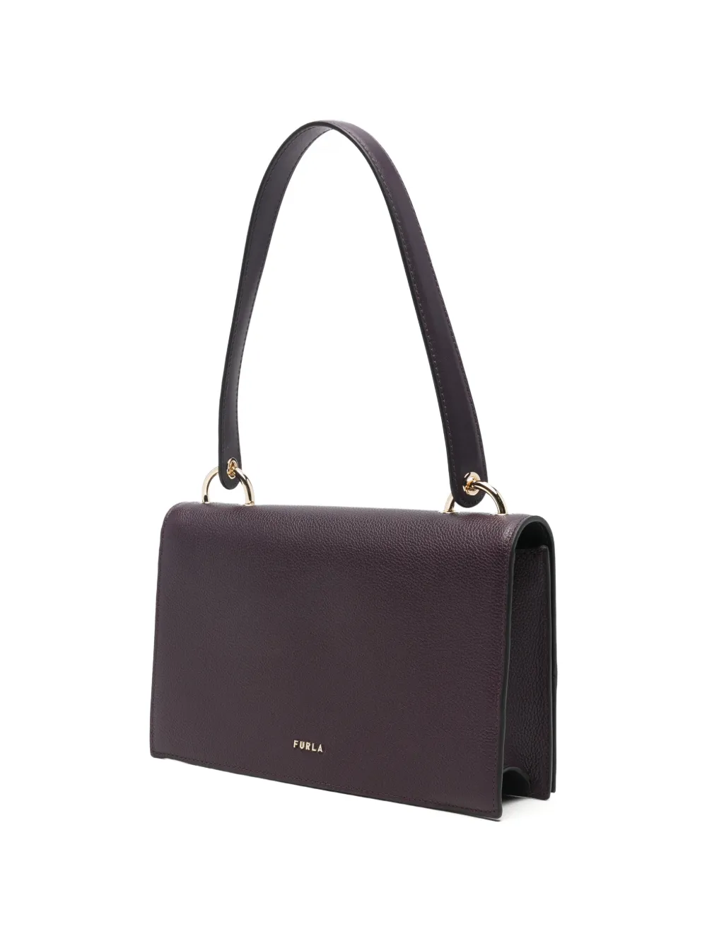 Furla Crossbodytas van bewerkt leer Paars