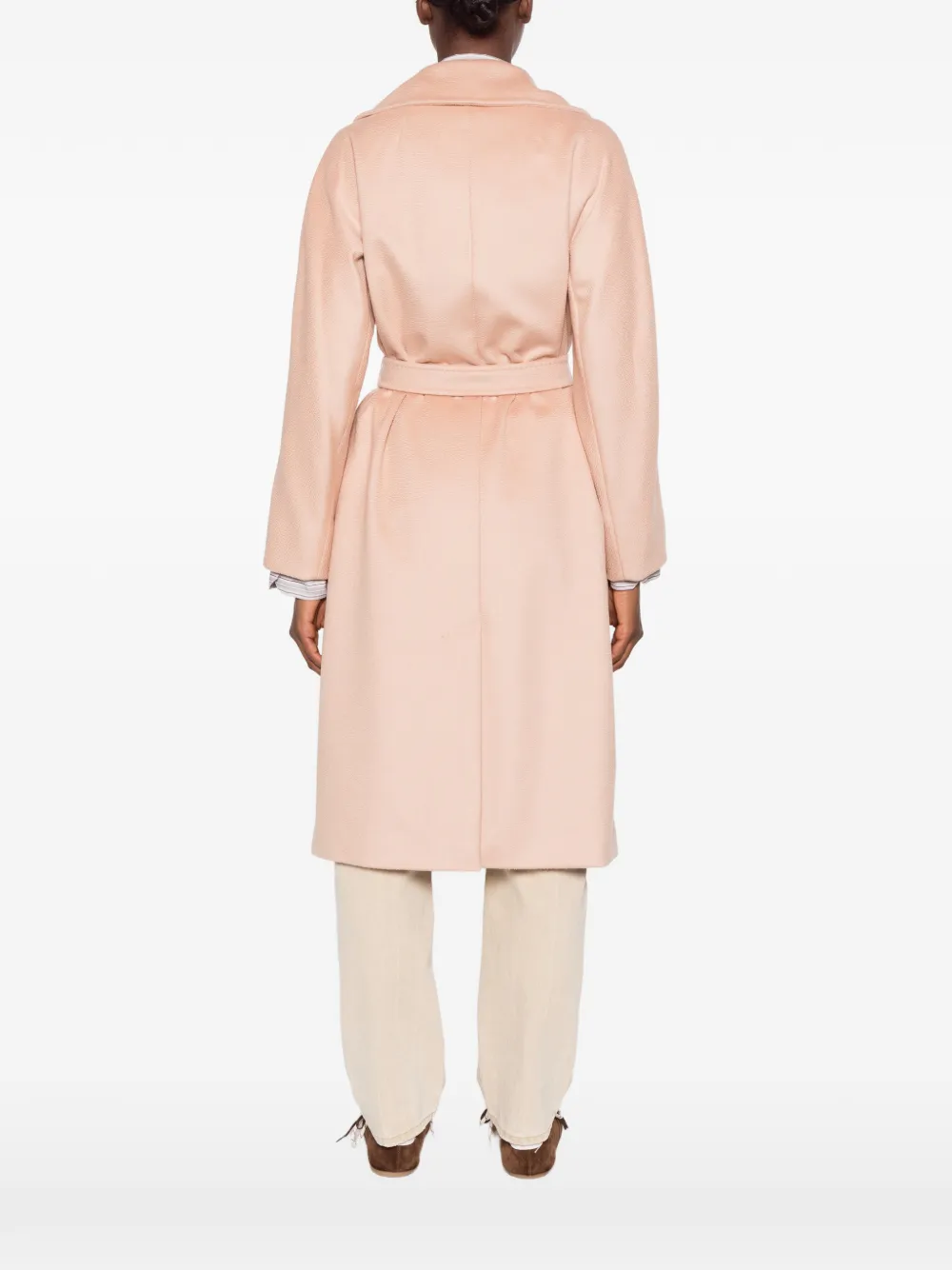 Weekend Max Mara belted double-breasted coat Roze