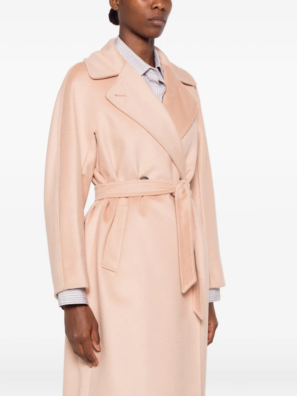 Weekend Max Mara belted double-breasted coat Roze