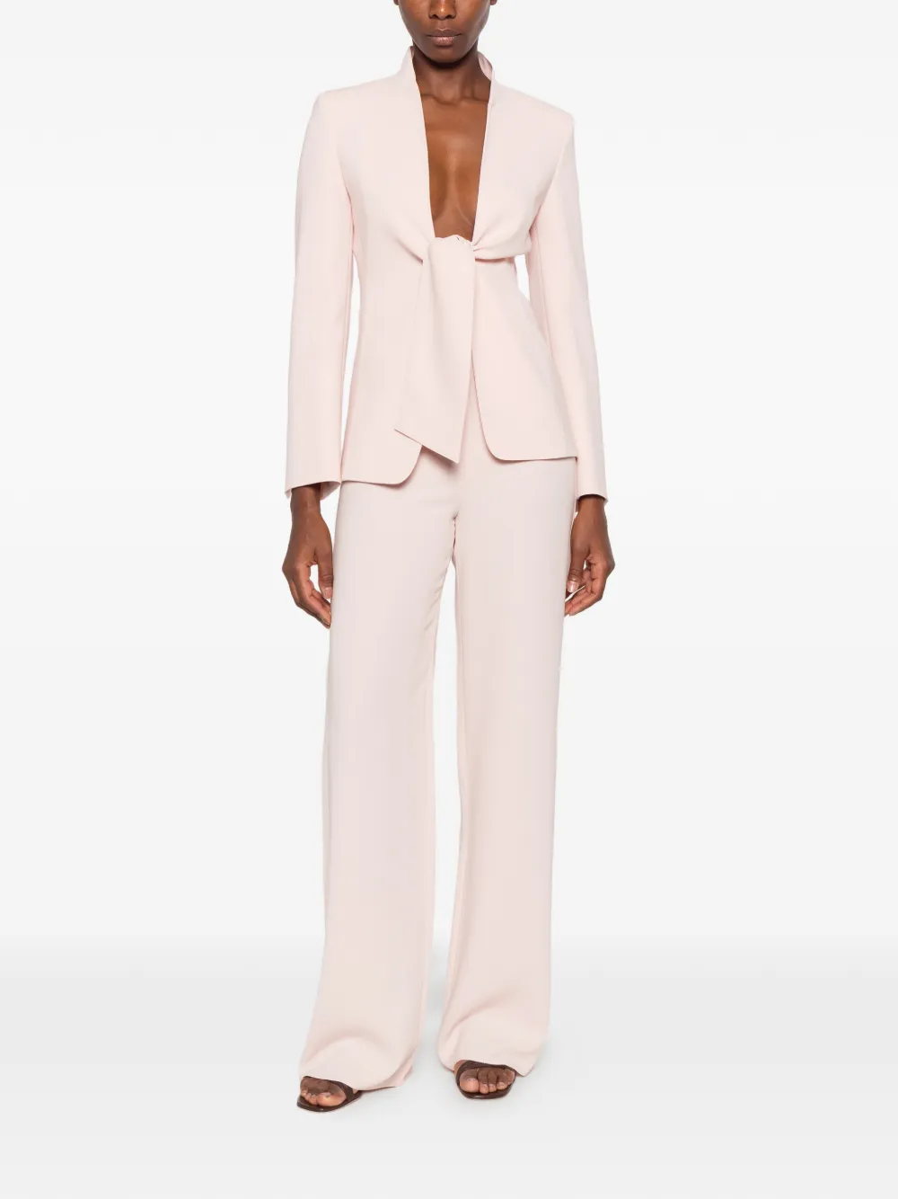 Max Mara tie-fastening jacket Roze