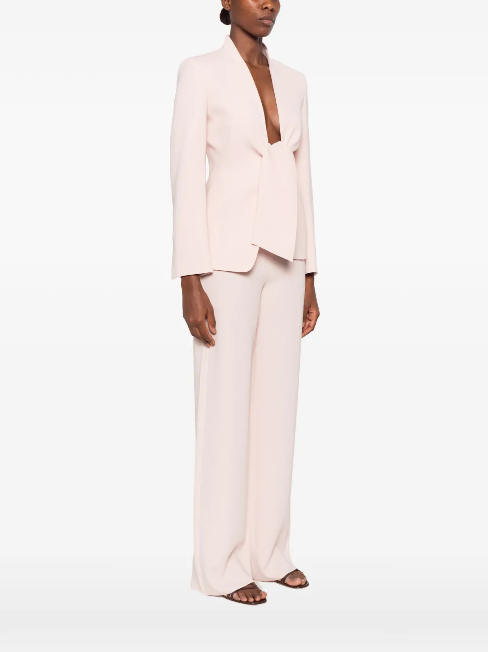 Max Mara tie-fastening jacket Roze